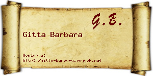 Gitta Barbara névjegykártya